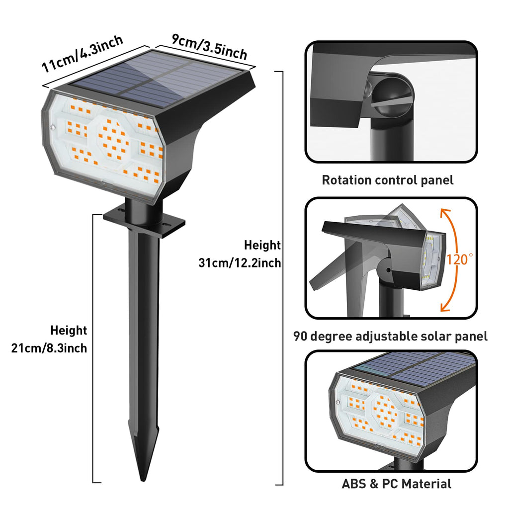 NYMPHY Solar Lights Outdoor Waterproof - 4 Pack (Cool White)