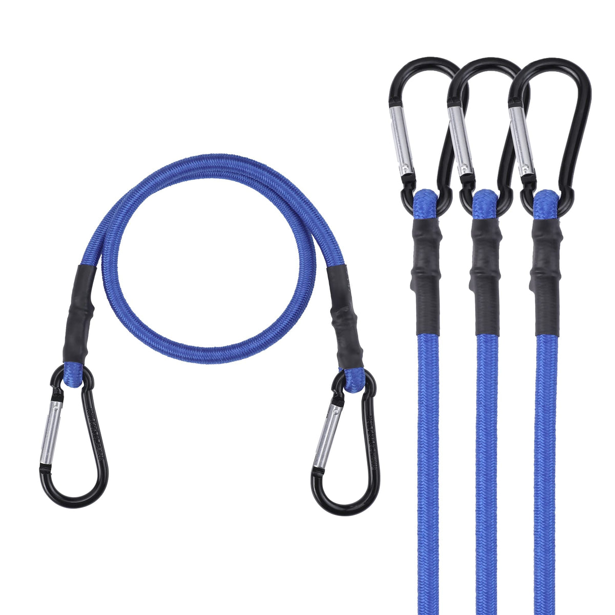 WORKPRO 24" Bungee Cords with Hooks, 4 Pack Heavy Duty Outdoor Bungee Strap