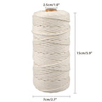 jijAcraft 50M White Cotton String: 2MM Cooking String for DIY Crafts