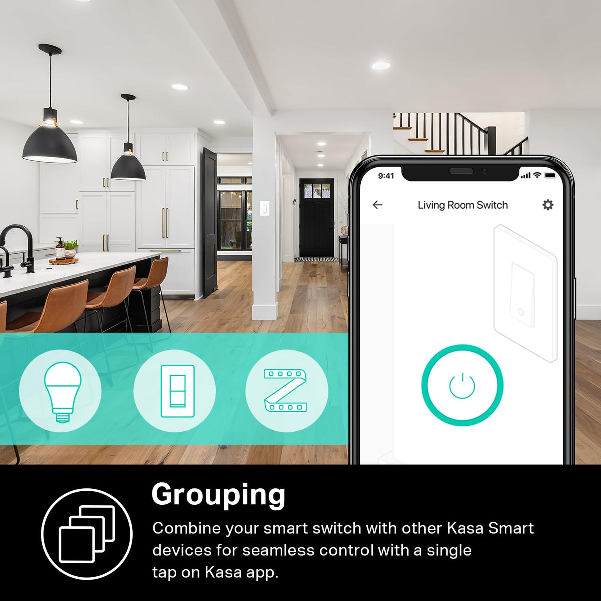 Kasa Smart Light Switch, Single Pole, Need Neutral Wire, HS200