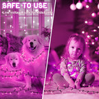 Christmas Lights Outdoor Battery Operated String Lights Total 100LED 33Ft with Timer 8 Modes 16.4Ft*2 Waterproof Outdoor Indoor for Christmas Decor, Warm White, 2-Pack