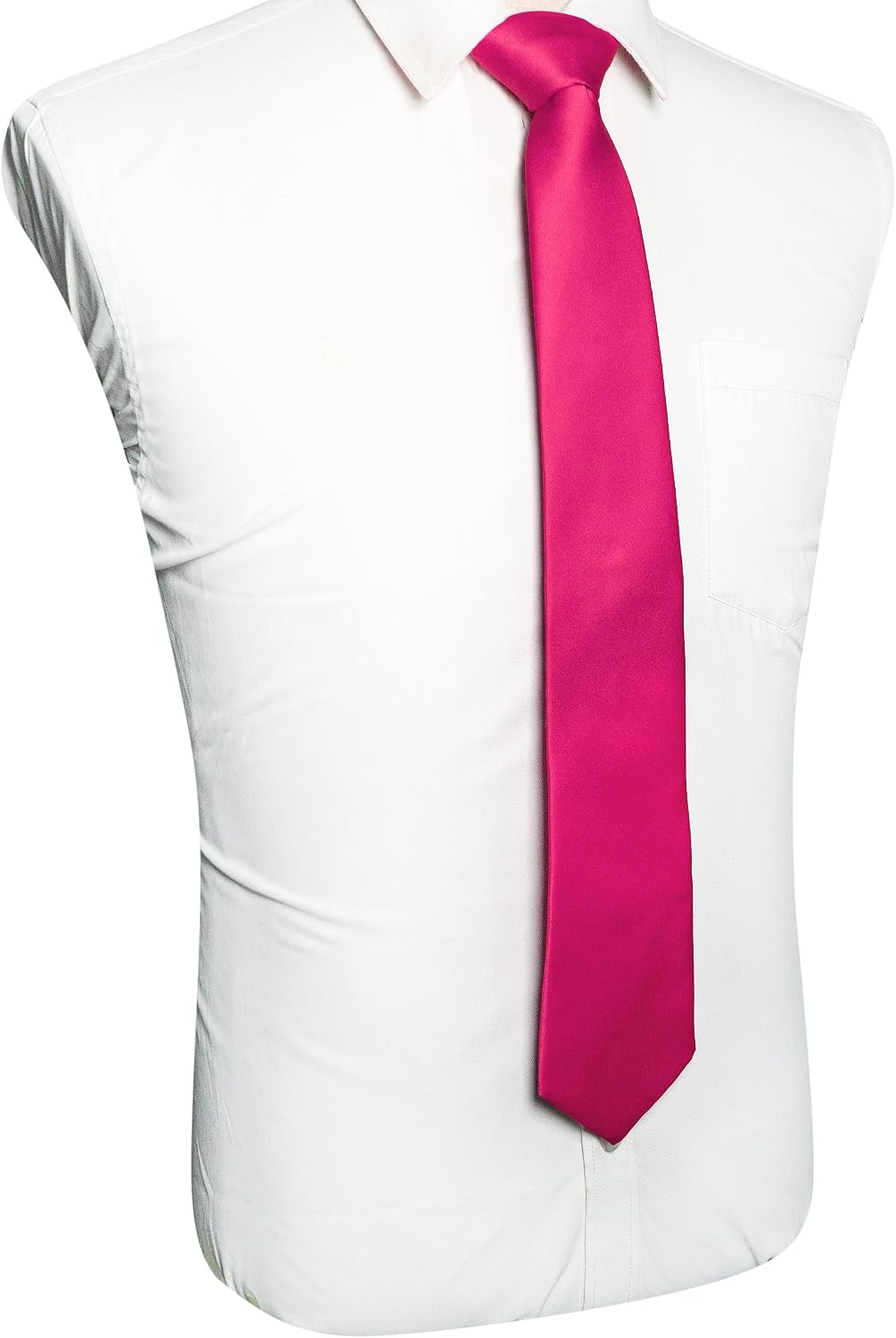 RBOCOTT Solid Color Tie Mens Necktie for Business and Wedding Party