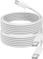 USB C Charger Cable, 2Pack 2M Braided iPhone Cable USB C to C Fast Charging for Apple iPhone 17 16 15 Pro Max Pro Plus, for iPad Pro/Air/Mini, for MacBook Air/Pro, for Samsung Galaxy Series and more
