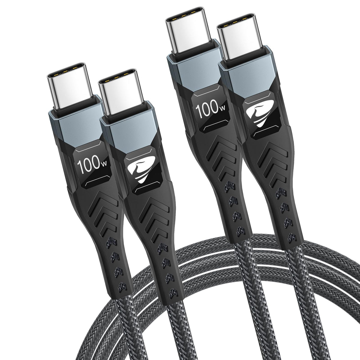 USB C to USB C, 100W 5A Fast Charging Cable [2Pack/2M] USB Type C Charger Fast Charge Lead Usbc to Usbc Cable for iPhone 15 16 17 Pro Max Plus iPad Pro MacBook Samsung Galaxy S23 S22 S24 S25 Ultra etc