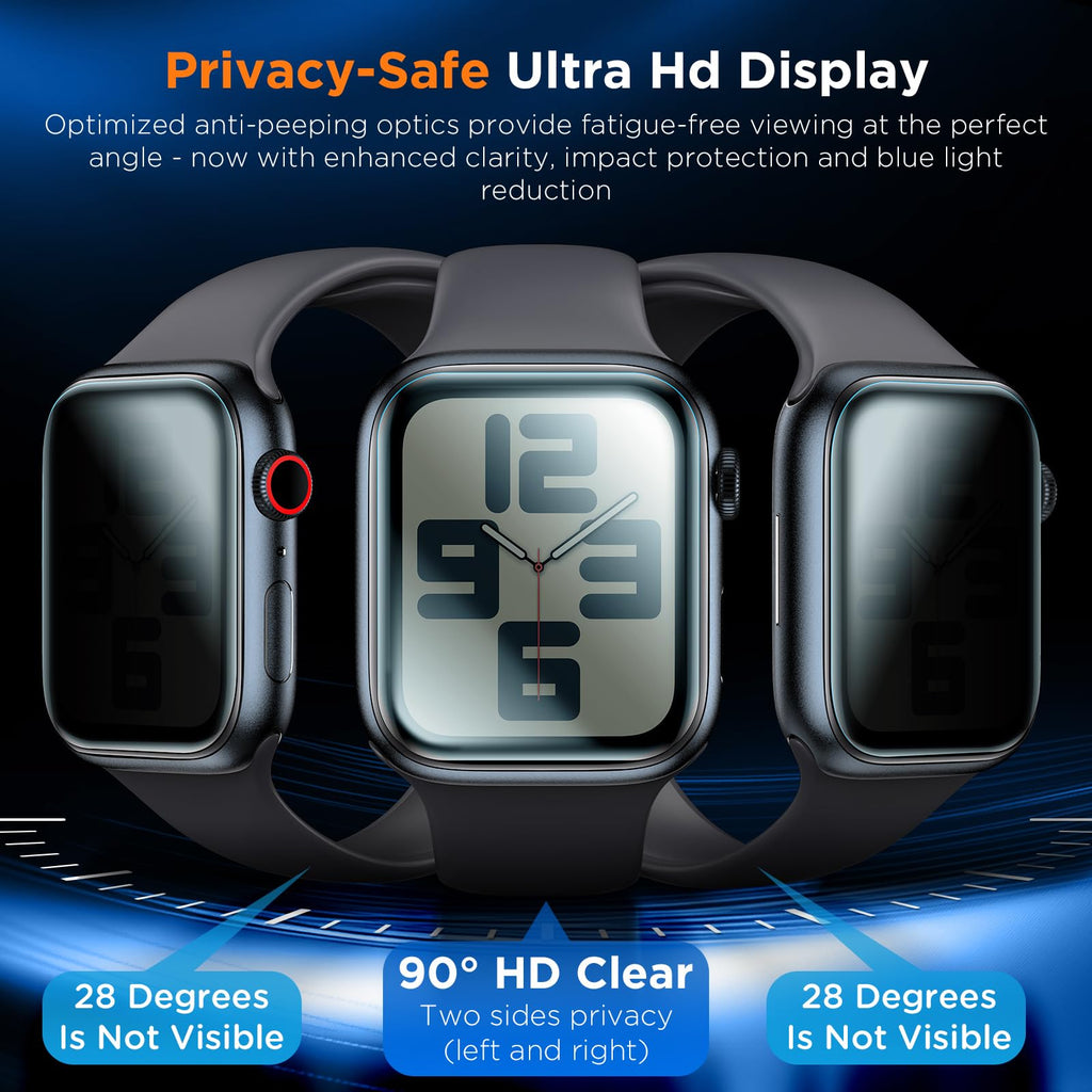 LK 6 Pack Screen Protector for Apple Watch Series 9 8 7 41mm/Series SE 6 5 4 40mm, Screen Protector Compatible for Apple Watch 40/41mm, High Definition, Bubble Free, Clear Flexible TPU Film