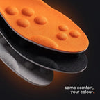 Original Stepprs Comfort Boosting Massage Insoles, 4D Memory Foam Thermal Insoles with Arch Support for Men and Women (Orange, EU 37-38)