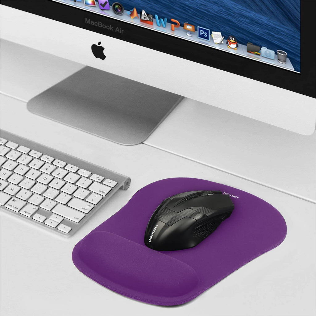 TECKNET 3 Packs Mouse Mat Wrist Support, Mouse Pad with Memory Foam Rest