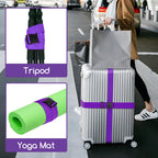 WISYOK Luggage Straps Extended, 4 Pack, 130-250cm Adjustable, Pink SkyBlue