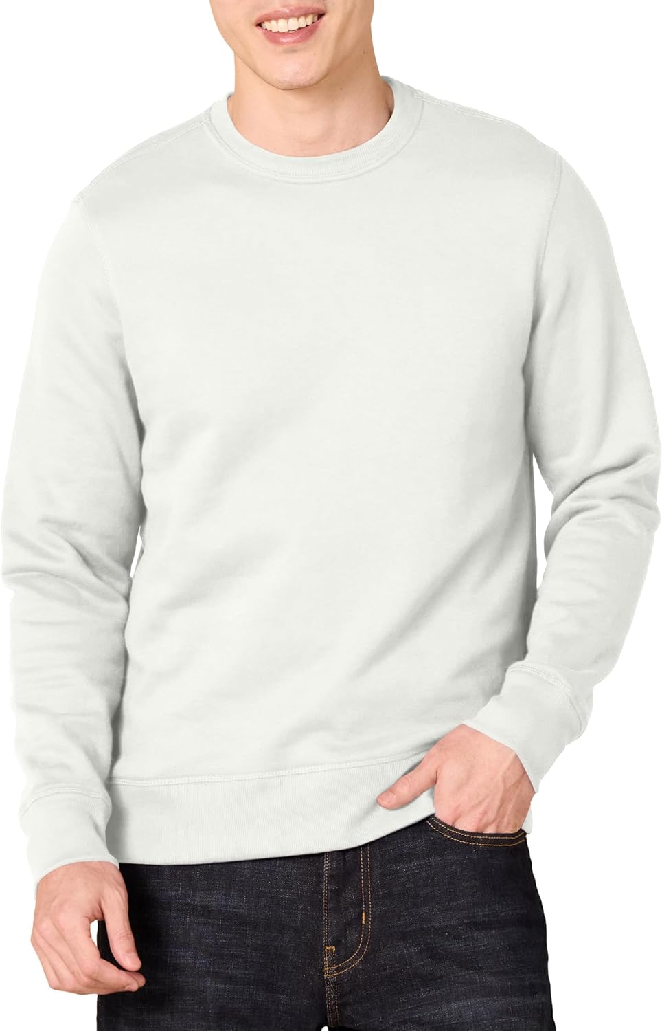 Amazon Essentials Men's Crew-Neck Fleece Sweatshirt with Ribbing (Available in Big and Tall)