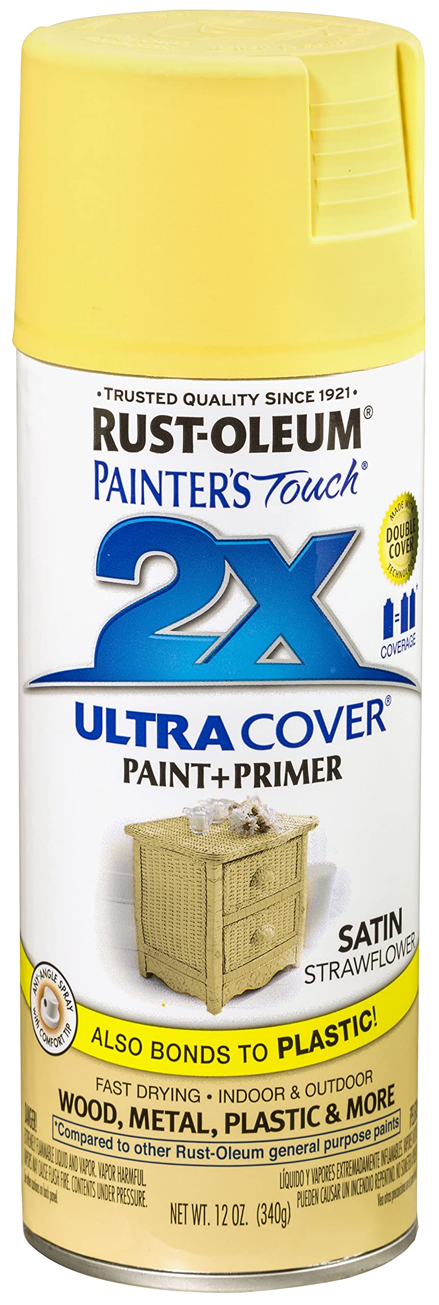 Rust-Oleum 334023-6PK Painter's Touch 2X Ultra Cover Spray Paint, 12 oz, Gloss Almond, 6 Pack