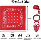 Aomig Bandana Head Scarf for Men and Women, Stylish Cowboy Headband Handkerchief, Multi-purpose Hair Scarf Paisley Print Unisex Headwraps, Bib Party Face Covering Headwear for Motorcycling