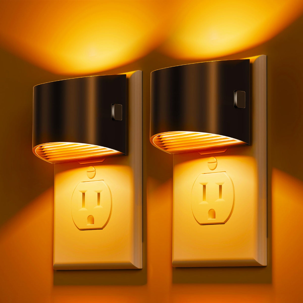 L LOHAS LED Night Lights Plug into Wall, Dimmable Night Light 2 Pack