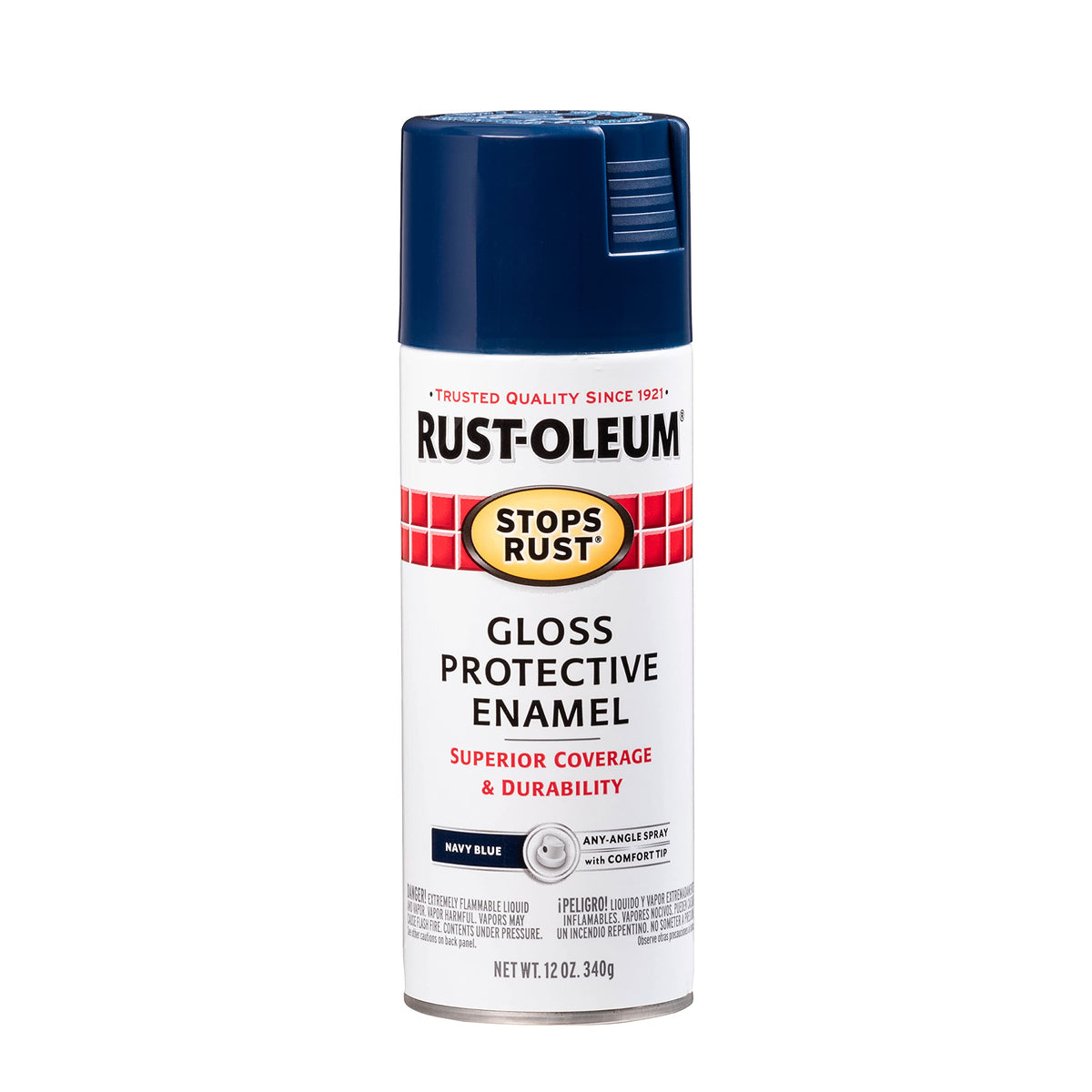 Rust-Oleum 7776830 Stops Rust Spray Paint, 12 oz, Flat Black