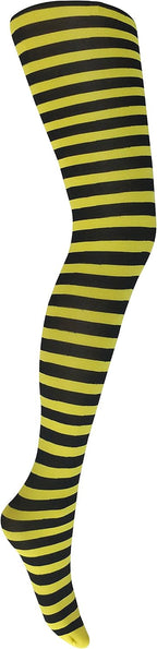 MYSASI Girls Striped Tights – Soft & Stretchy – Ages 6–14 – Perfect for School, Dance, Everyday Wear & Halloween - Kids Striped Machine washable tights - Halloween and party tights for kids