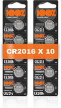 100PP CR2016 Batteries 3V Lithium 10 Pack | Key Fobs & Remotes