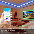 DAYBETTER LED Strip Lights 130ft Lights Strip for Bedroom, Desk, Indoor Room Bedroom Birthday Gifts RGB Decor with Remote and 24V Power Supply