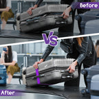 WISYOK Luggage Straps Extended, 4 Pack, 130-250cm Adjustable, Pink SkyBlue