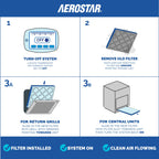 Aerostar Air Filter 16x25x1 MERV 8 AC Filter, HVAC, Furnace Filter, 6 Pack