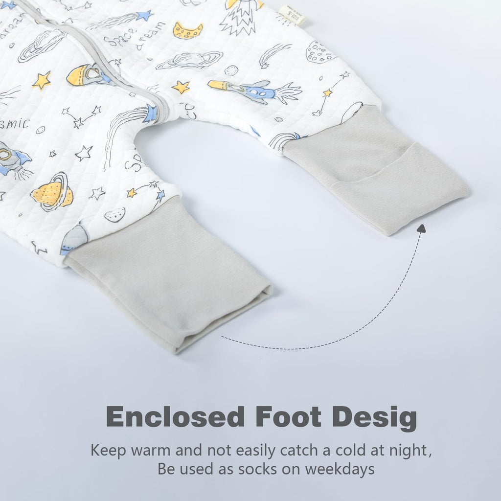 Baby Sleeping Bag with Feet, 2.0 Tog, Removable Sleeves 6-18 months