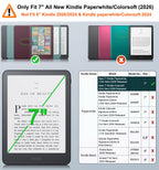 MoKo Case for 7" Kindle Paperwhite 12th Gen&Colorsoft 2024, Agave Green