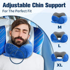 Cirorld Travel Pillow for Airplane, Neck Pillow for Travel, Memory Foam Travel Neck Pillow for Adults, Adjustable & Compact Flight Pillow, Ergonomic Neck Cushion, With Ear Plugs, Eye Mask, Carry Bag