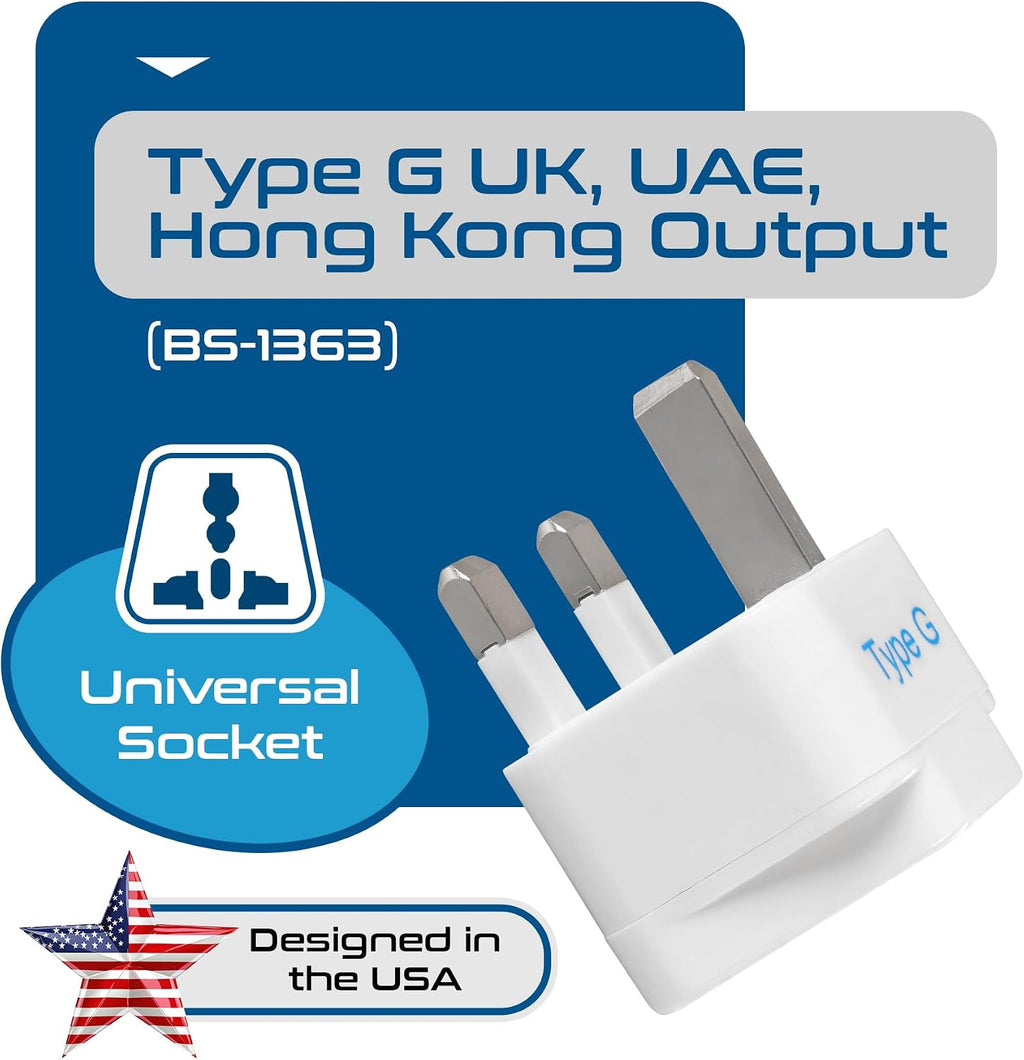 Ceptics 45W Universal Travel Adapter w/ 3 USB-A, 2 USB-C & Universal Input