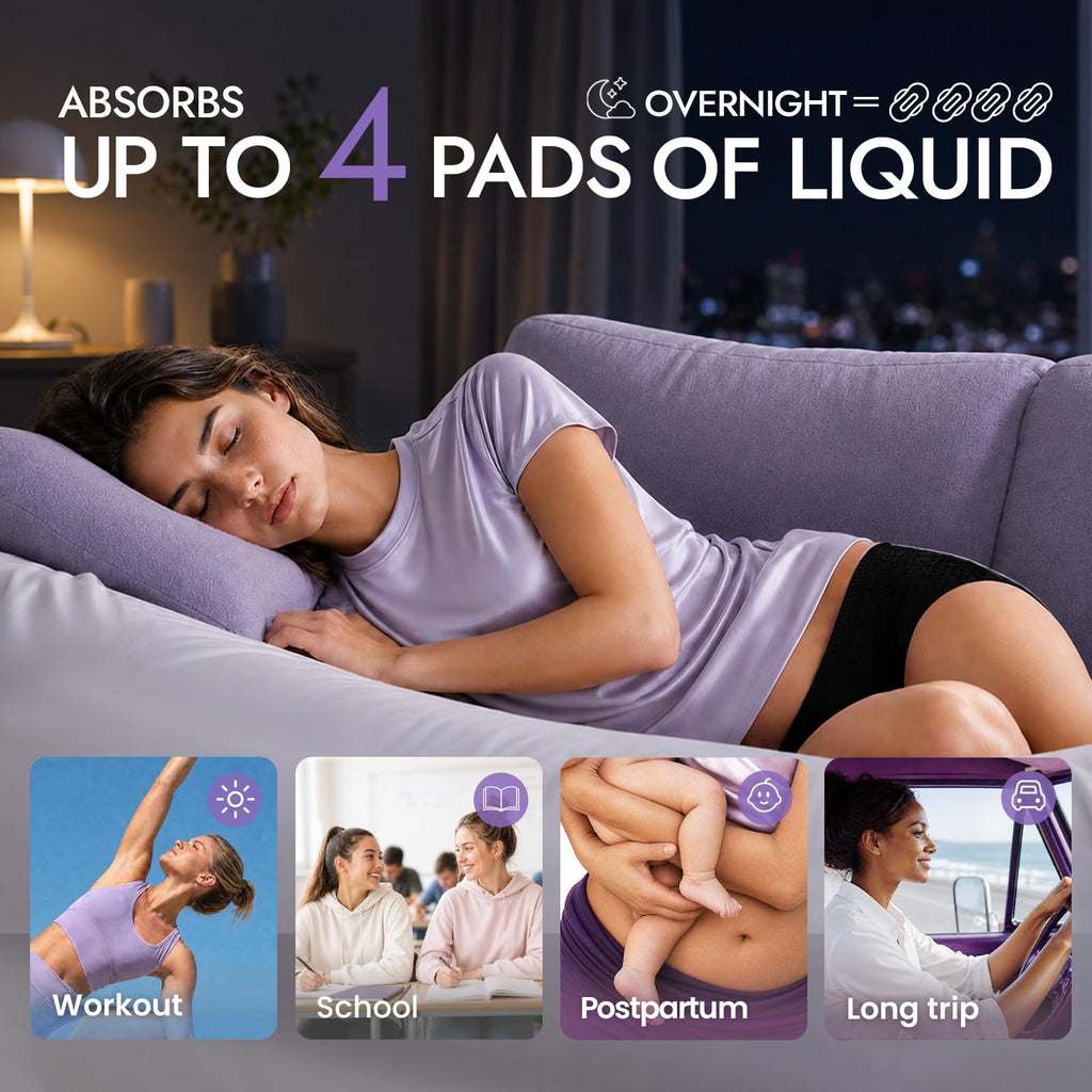 MOLLIS Disposable Period Pants Heavy Flow, Postpartum Underwear L/XL 16 Ct