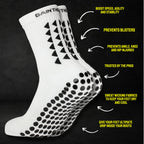 Gain The Edge Football Grip Socks 3.0-2pc and 4pc Set - Non Slip Football Socks - Updated Model