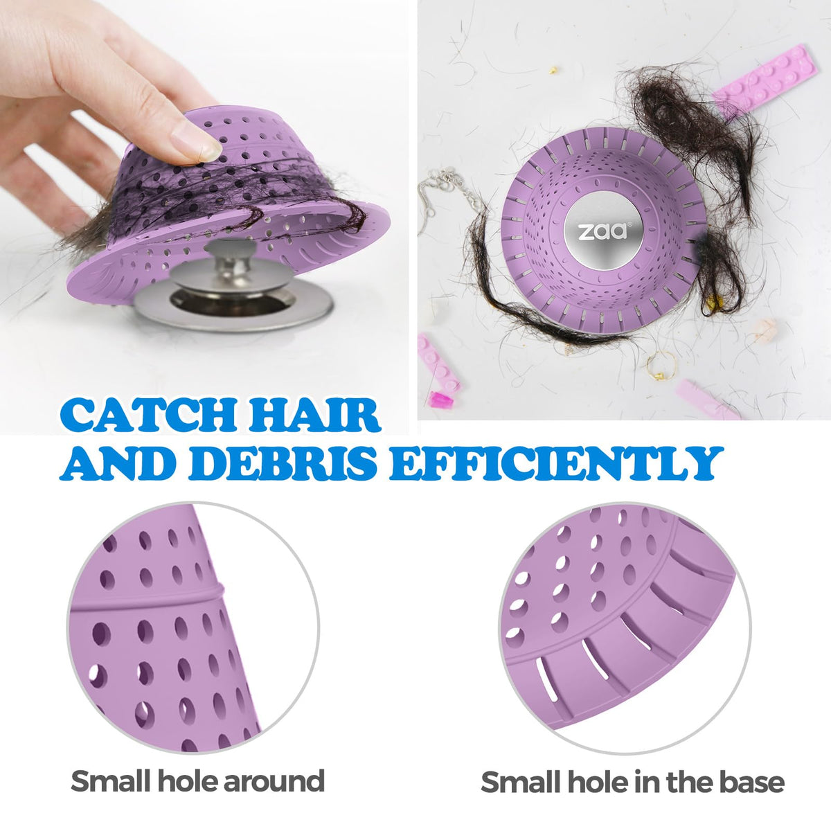 zaa Shower Drain Hair Catcher Bathtub Drain Strainer Sink Drain Protector