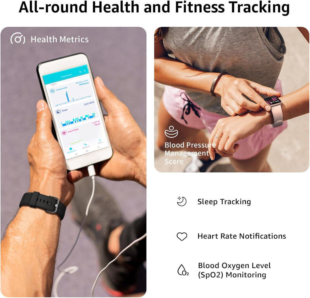 Smart Watch for Men Women Answer/Make Call,1.85" Smartwatch, Fitness Watch with Heart Rate Blood Pressure Sleep Monitor,140+Sports,IP68 Waterproof Step Counter Watch Compatible with Android IOS