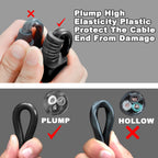 HUANCHAIN Indoor Black Extension Cord 3 FT Waterproof 16/3 Gauge