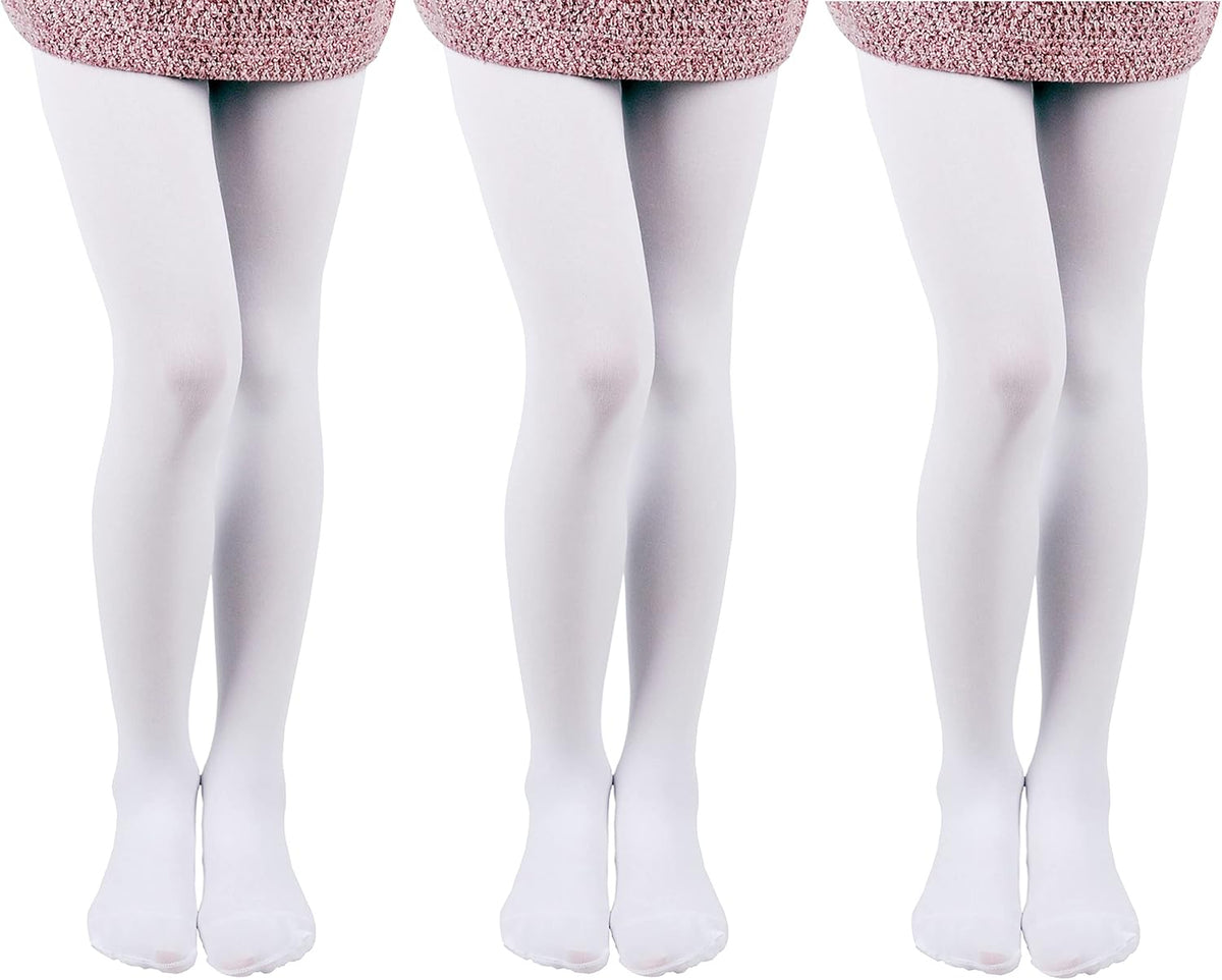 EVERSWE 3-Pack Girls Microfiber Tights Multiple Colors