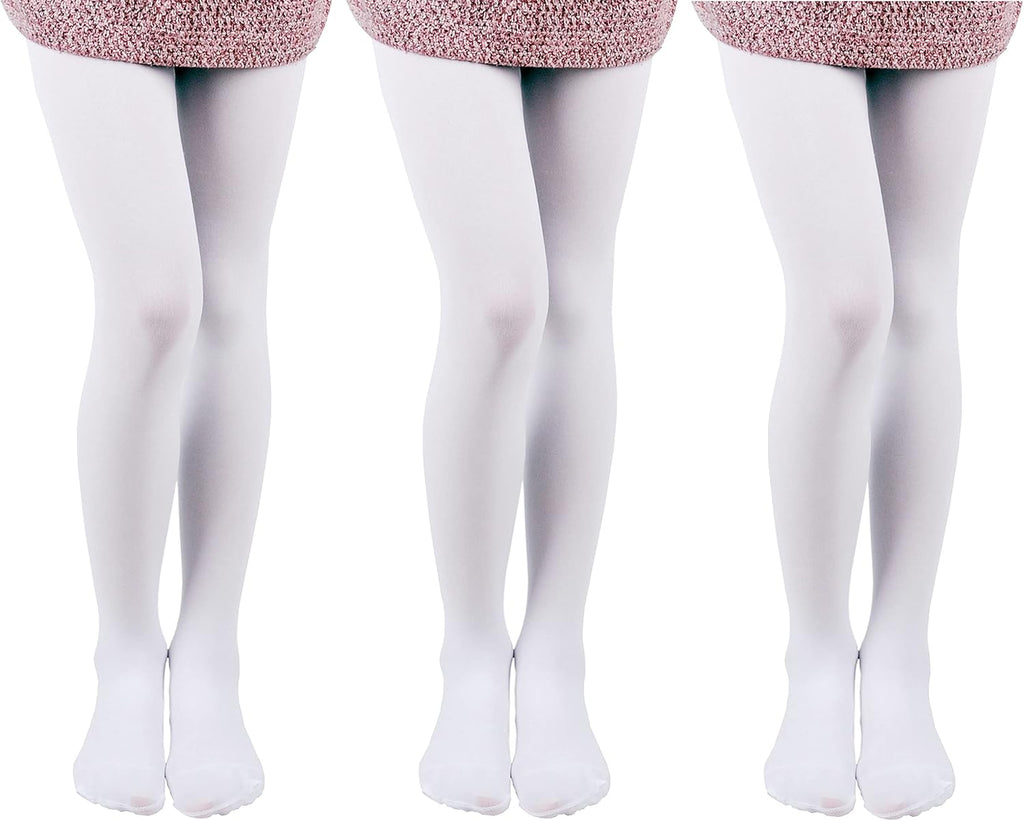 EVERSWE 3-Pack Girls Microfiber Tights Multiple Colors