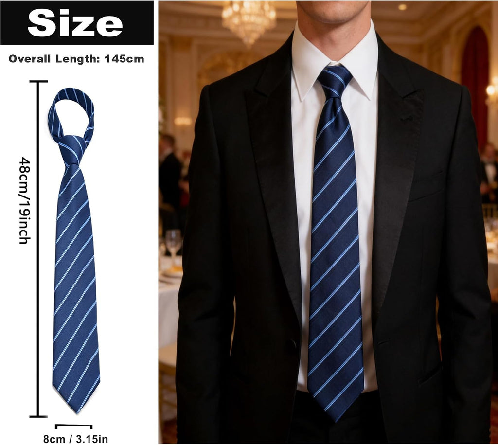 yenlk Men's Classic Necktie, Formal Tie for Weddings, Business and Prom