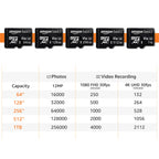 Amazon Basics microSDXC Memory Card, 64GB, A2, U3, 100MB/s Read Speed, Black, 2-Pack