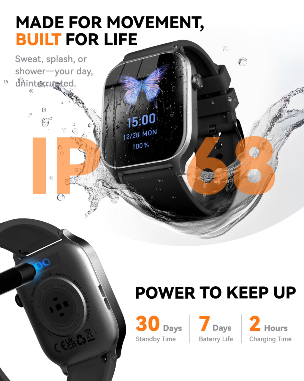 Smart Watch for Men Women- Answer/Make Call, 2026 IP68 Waterproof Fitness Tracker Watch with Sleep Step Counter Activity Smartwatch for Samsung Android iPhone iOS (Deep Burgundy, 1.83)