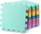 kidoola Foam Baby Play Mat (29x29cm) – Thick & Soft EVA Foam Interlocking Floor Tile Matting for Children – Large Multi Colour, Safe & Comfortable 7mm Thick Play Flooring (27pc)