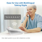 Vtech SA3100 Corded Senior Phone for Elderly with High-Contrast Large Buttons,Multilingual Talking Digits,Visual Ringer,Speed Dial,Speakerphone,No AC Power,Earpiece and Speakerphone Volume Control