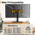 PERLEGEAR Universal Swivel TV Stand for 24-60 inch TVs up to 45kg