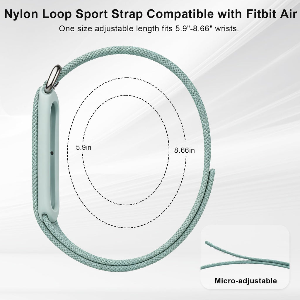 Compatible with Google Fitbit Air Strap Nylon Loop Sport Replacement Band