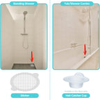25 Pack Disposable Shower Drain Hair Catcher Mesh Stickers - Peel & Stick Drain Strainers to Prevent Clogs, Strong Waterproof Adhesive, Mess-Free Disposable Drain Covers for Shower & Bathtub