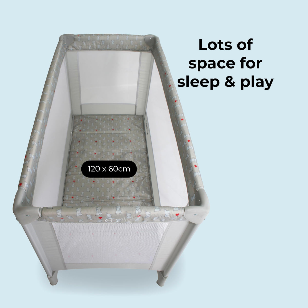My Babiie MBTC1 Travel Cot from Birth to 15kg - Blush Pink