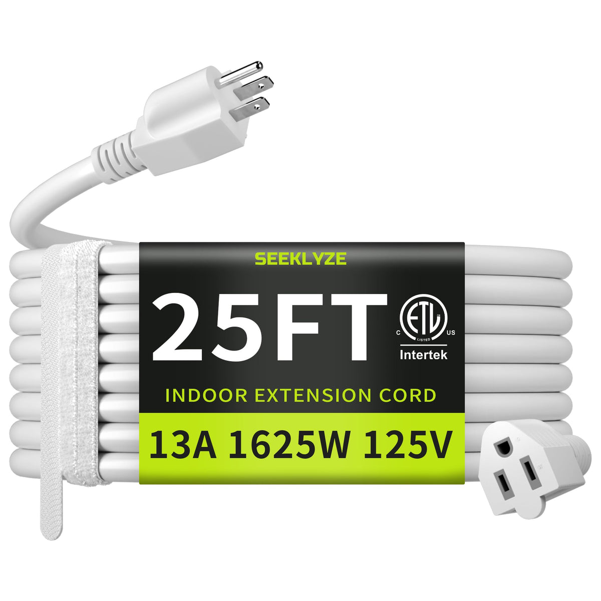 16/3 Black Extension Cord 6 FT Indoor, Short Extension Cord