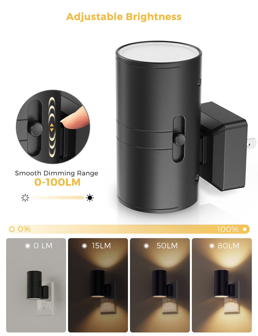 L LOHAS LED Night Light Plug in, Night Lights Plug into Wall, Soft White