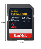 SanDisk 1TB Extreme PRO SDXC card, SD Card, V60 Memory card, 6K & 4K UHD, up to 280 MB/s, Shock, Temperature, Water and X-Ray Proof, RescuePro Deluxe data recovery software, UHS-II, Class 10, U3