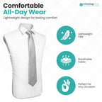 Trimming Shop 5cm Slim Skinny Solid Colour Necktie for Mens