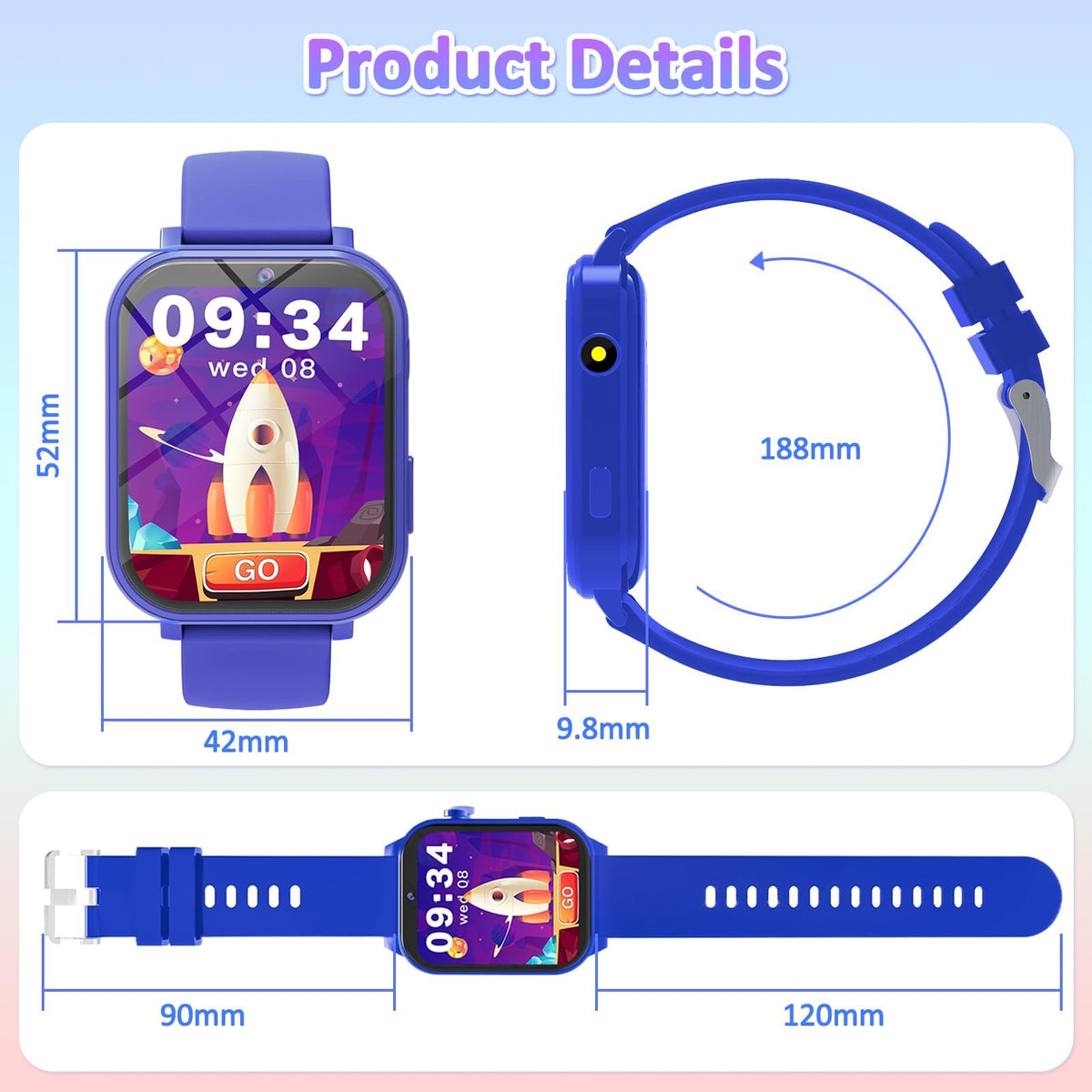 Kids Smart Watch for Boys Girls, Smart Watch for Kids Fitness Watch