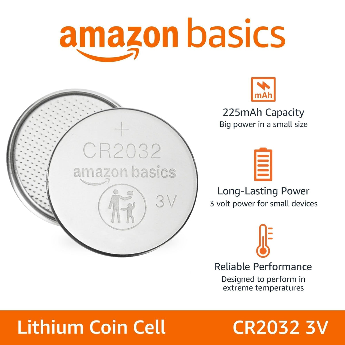 Amazon Basics 6-Pack CR2450 Lithium Coin Cell Battery, 3 V, Long-Lasting Power, Mercury-Free, Child-Safe Package (Use Scissors to Open)