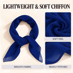 WESTEND CHOICE Square Chiffon Scarves Women's Neck Scarf 50s Retro Bandana