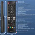 for Hisense TV Remote Control, Universal for Hisense Smart TV, Replacement